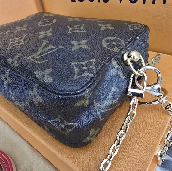 VINTAGE Louis Vuitton Monogram Trousse 18 Cosmetic Pouch Women's Crossbody Bag🤎 - Picture 10 of 17